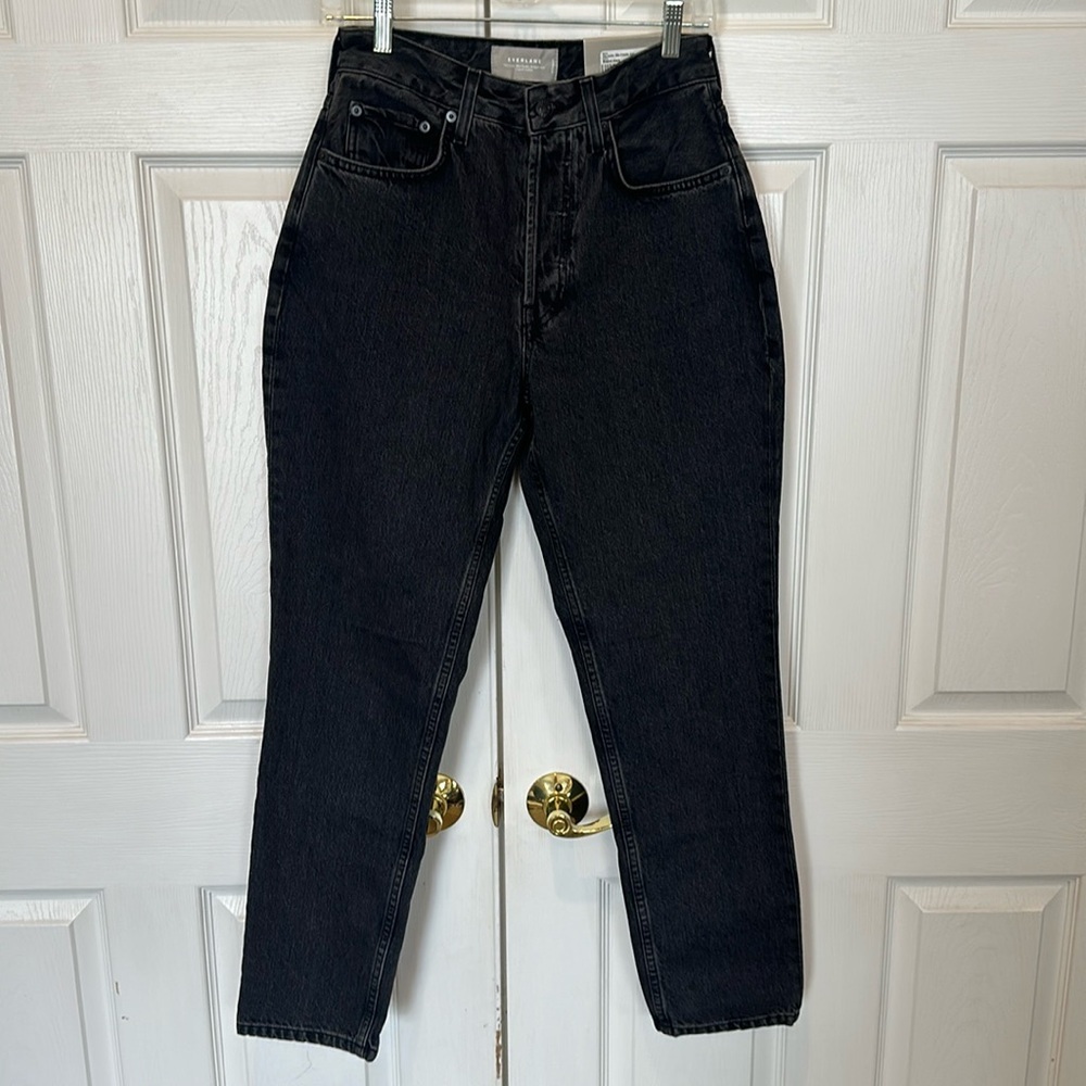 Everlane The Curvy‎ 90s Cheeky Straight Jean Washed Black Sz 28 Brand New $110 - Picture 4 of 16